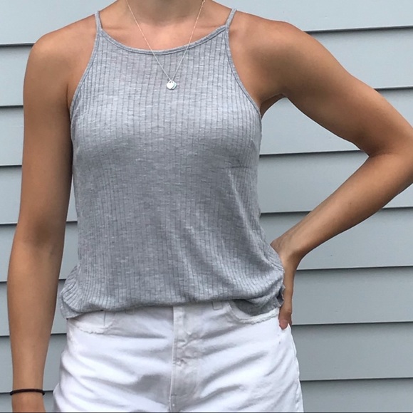 Emma & Sam Grey Ribbed Tank | LF - Picture 5 of 5
